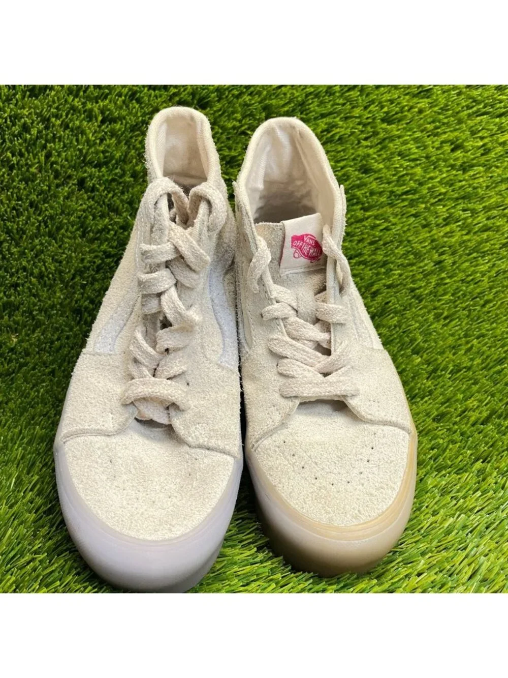 Vans Sk8-Hi Tapered Stackform Womens Size 7 Beige Purple Athletic Shoes Sneakers
